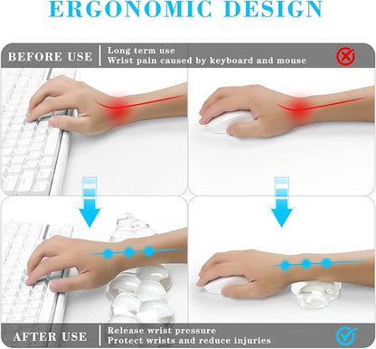 Gel Cloud Keyboard and Mouse Wrist Rest, Cute Wrist Support and Arm Support