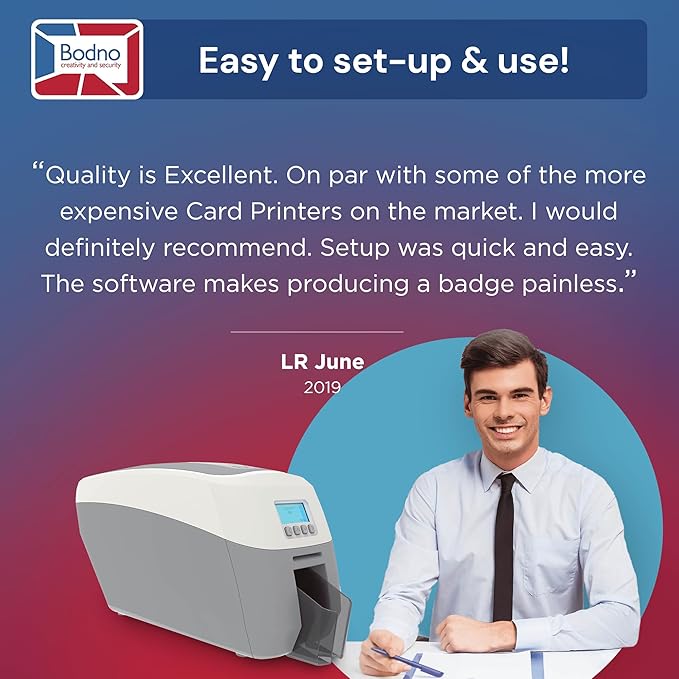 Bodno Magicard 600 Dual Sided ID Card Printer & Complete Supplies Package ID
