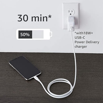 Amazon Basics USB-2.0 Type C to Lightning Cable, 3 Feet