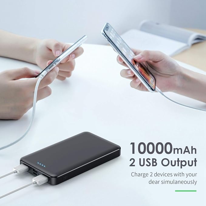 Portable Charger Power Bank 10000mAh, Ultra Slim Portable Phone Charger