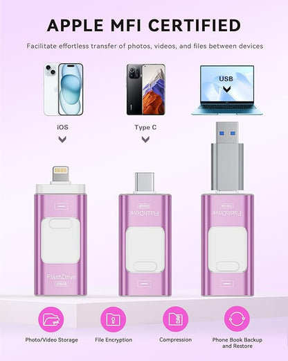 Apple MFi Certified 256GB Flash Drive