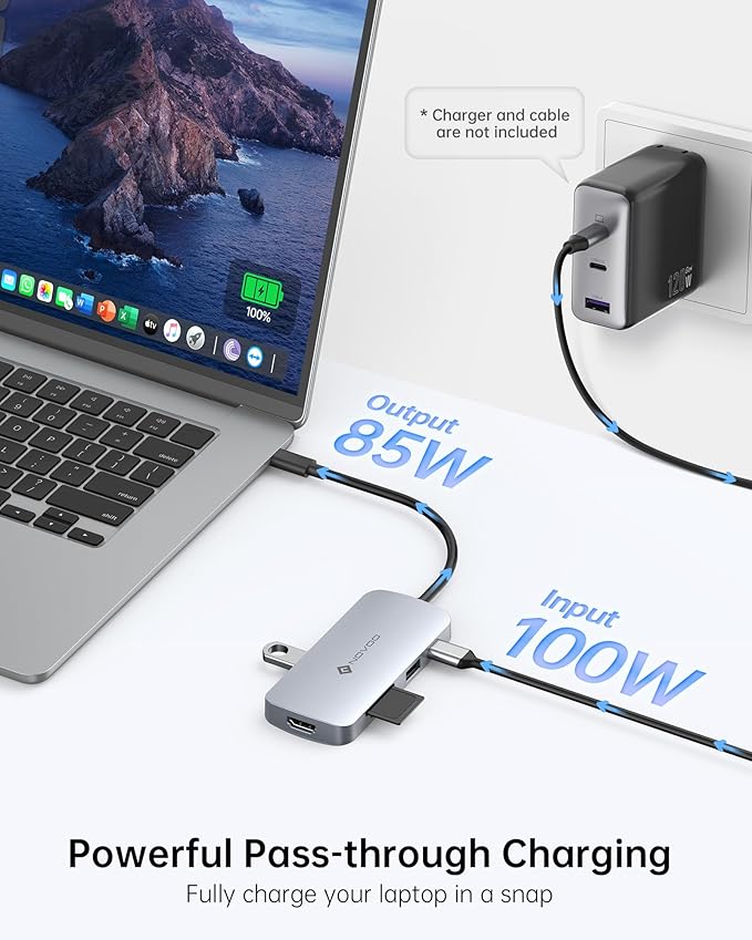 USB C Hub, 9 in 1 USB C Multiport Adapter