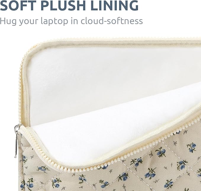 Puffy Laptop Sleeve 13-15.6 Inch Cute Quilted Laptop Protective Case Padded