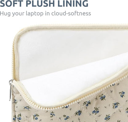 Puffy Laptop Sleeve 13-15.6 Inch Cute Quilted Laptop Protective Case Padded