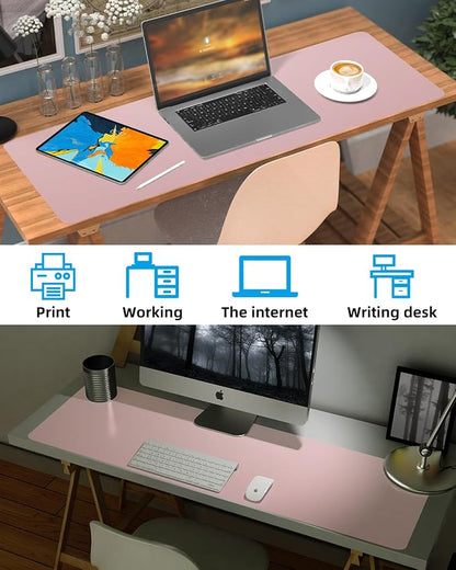 Extra Large Leather Desk Protector, Office Mat, Mouse & Laptop Pad, Non-Slip
