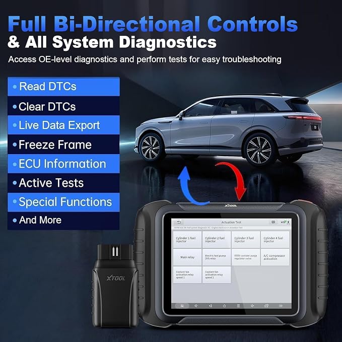 XTOOL D8W OBD2 Scanner Diagnostic Tool Wireless Bidirectional Scan Tool