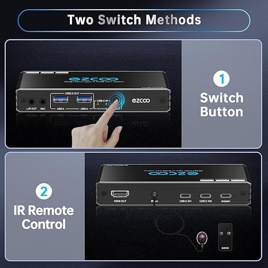 4K@120Hz USB-C HDMI2.1 KVM Switch