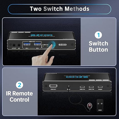 4K@120Hz USB-C HDMI2.1 KVM Switch