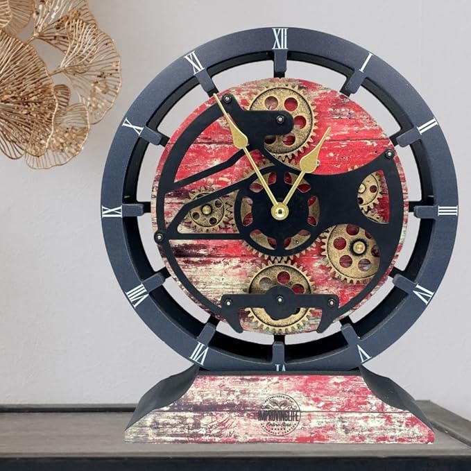 The Gears Clock Desk Clock 10 inches