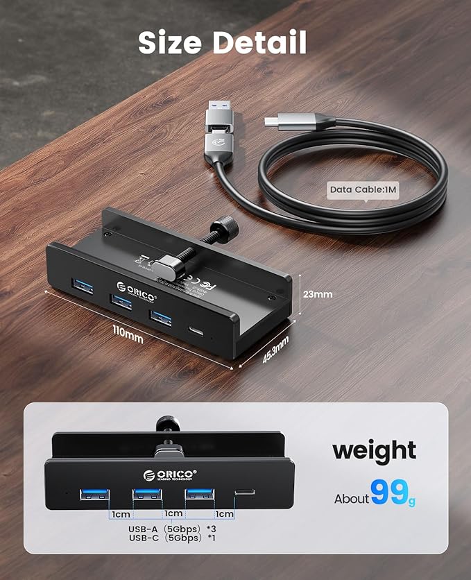 ORICO USB Hub 3.0, Clamp USB Hub