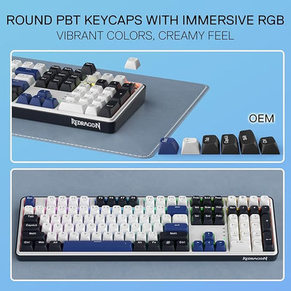 Redragon K689 Wired Gasket RGB Gaming Keyboard, 108 Keys Mechanical Keyboard