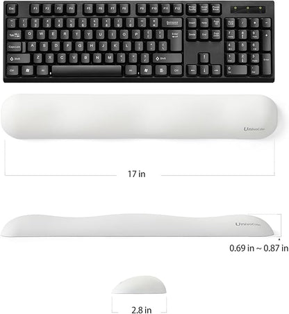 UnivoColors Design-Wave Set of Wrist Rest, Artificial Sheepskin+Memory