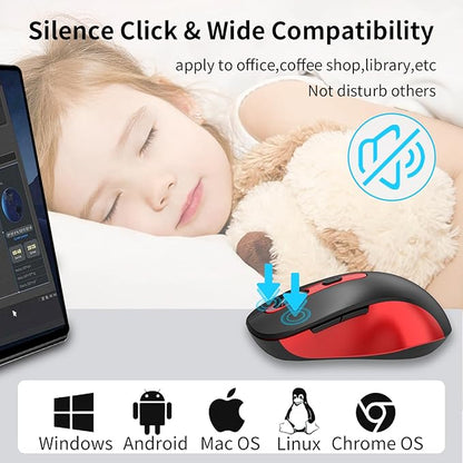 Wireless Mouse for Laptop, Chromebook, Silent Mouse