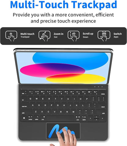 Keyboard Case for iPad 11th and iPad 10th Generation, Magic Keyboard for ipad