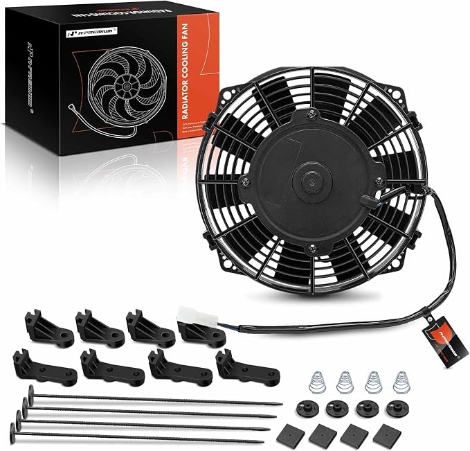 A-Premium 7.5'' 7.5 inch Slim Fan Pull Universal Electric Radiator Cooling Fan