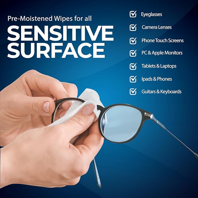 MED PRIDE Anti-Fog Lens and Screen Cleaning Wipes