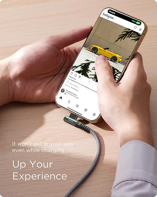 AINOPE USB C Cable 3.1A Type C Charger Fast Charging, Right Angle USB to USB C