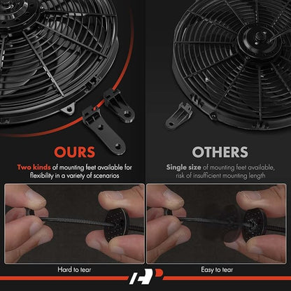 A-Premium 10'' 10 inch Universal Slim Fan Electric Radiator Cooling Fan Assembly
