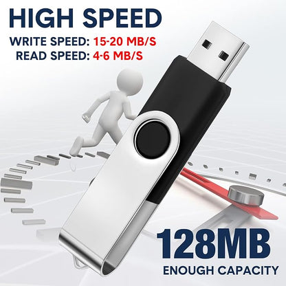 Aoriher 50 Pack USB 2.0 Flash Drives Bulk, Portable USB Thumb Drives