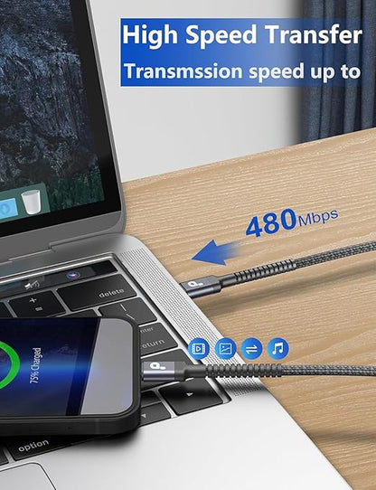 PRAKIE USB C to USB C Cable 6FT, USB Type C Fast Charging Cable 2Pack Nylon