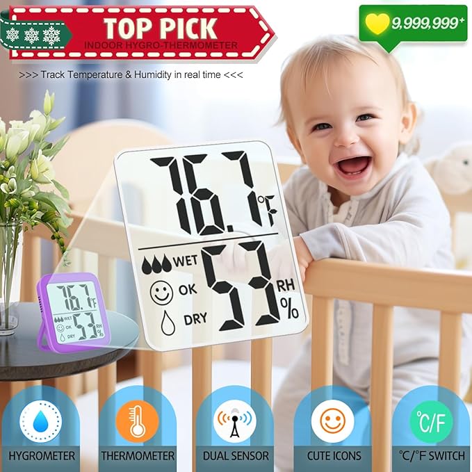 Antonki 2 Pack Room Thermometer
