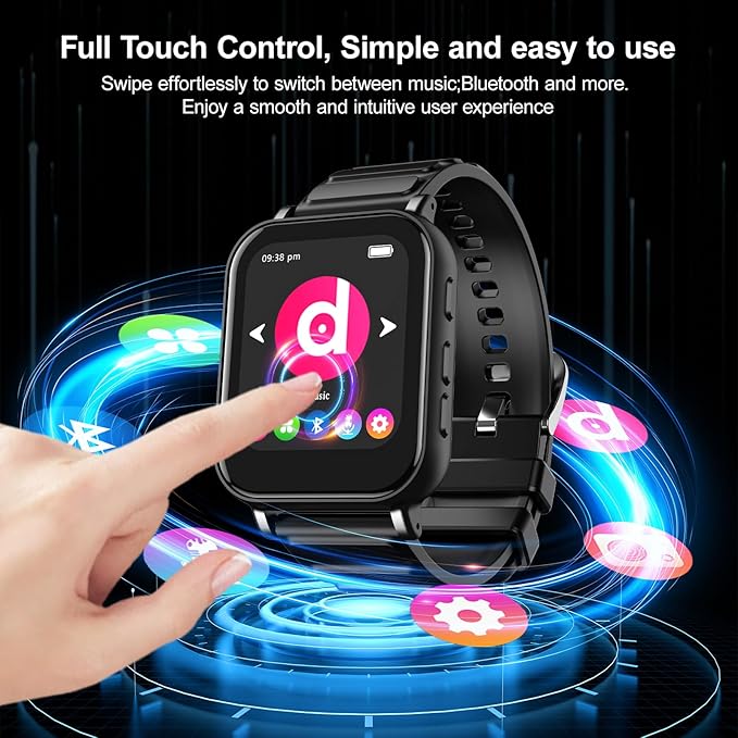 MP3 Player with Bluetooth 5.0, 32GB Touchscreen Music Player with Detachable