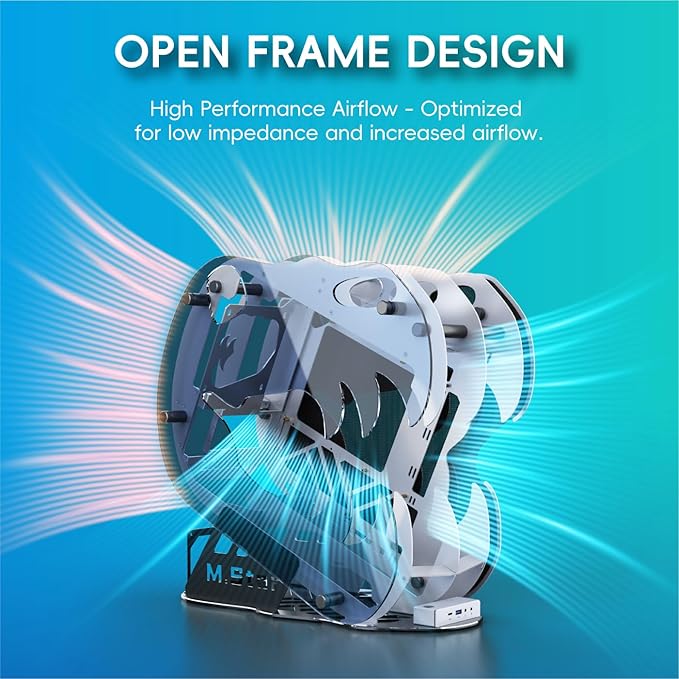 MegaPC Upgraded Open-Frame Mid-Tower Micro-ATX/Mini-ITX Gaming PC Case