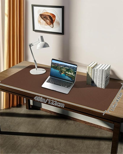 Leather Desk Pad Protector, Mouse Pad, Non-Slip PU Leather Desk Blotter