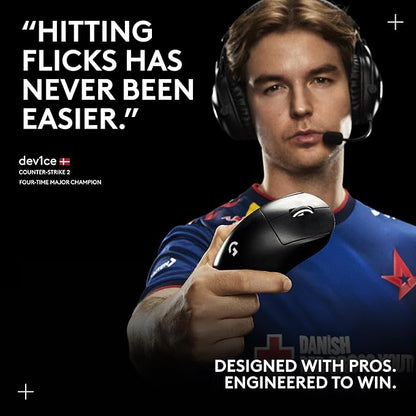 Logitech G PRO X Superlight 2 DEX Wireless Gaming Mouse, 60g Pro-Grade