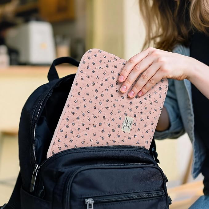 Puffy Laptop Sleeve 13-15.6 Inch Cute Quilted Laptop Protective Case Padded