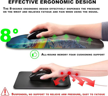 Mouse Pad Wrist Support, Ergonomic Mouse Pad