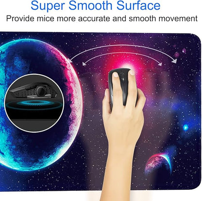 Naukay Gaming Mouse Pad, 31.5x15.7 inch Large Extended Computer Keyboard Mouse