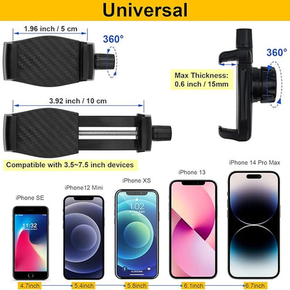Gooseneck Phone Holder for Mic Stand/Music Stand/Stroller/Treadmill/Spin