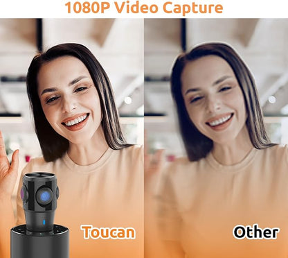 TOUCAN 360-Degree Video Conference Camera, 1080p HD Webcam
