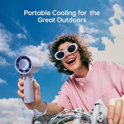 JISULIFE Portable Handheld Fan, 4000mAh Rechargeable Mini, 5 Speed Strong Wind