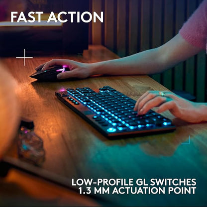 Logitech G915 X Lightspeed TKL Wireless Mechanical Gaming Keyboard, Double-Shot