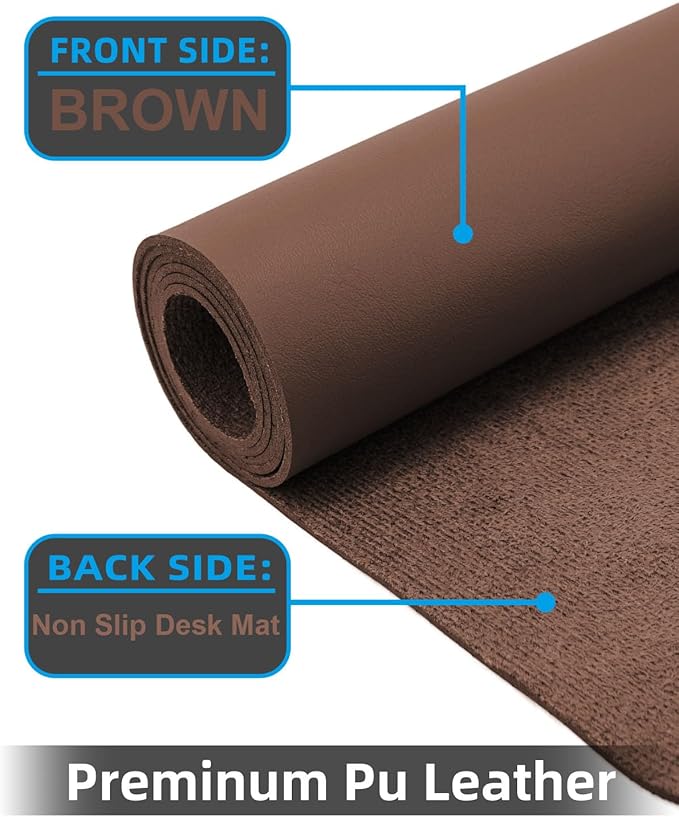 Extra Large Desk mat, Leather Desk Pad Protector, Office Desk Mat, Mouse Pad