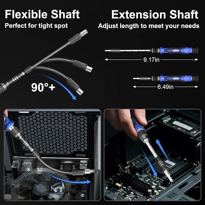 STREBITO Electric Screwdriver, 144-in-1 Precision Screwdriver Set, 120 Magnetic