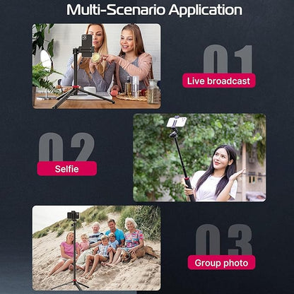 ULANZI MT-44 Extendable Phone Tripod, 360° Ball Head Camera Tripod
