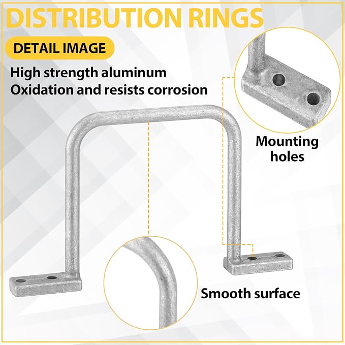 50 Pcs Distribution Rings Aluminum D Ring