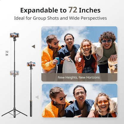 Sensyne 72" Extendable Tripod for iPhone & Selfie Stick