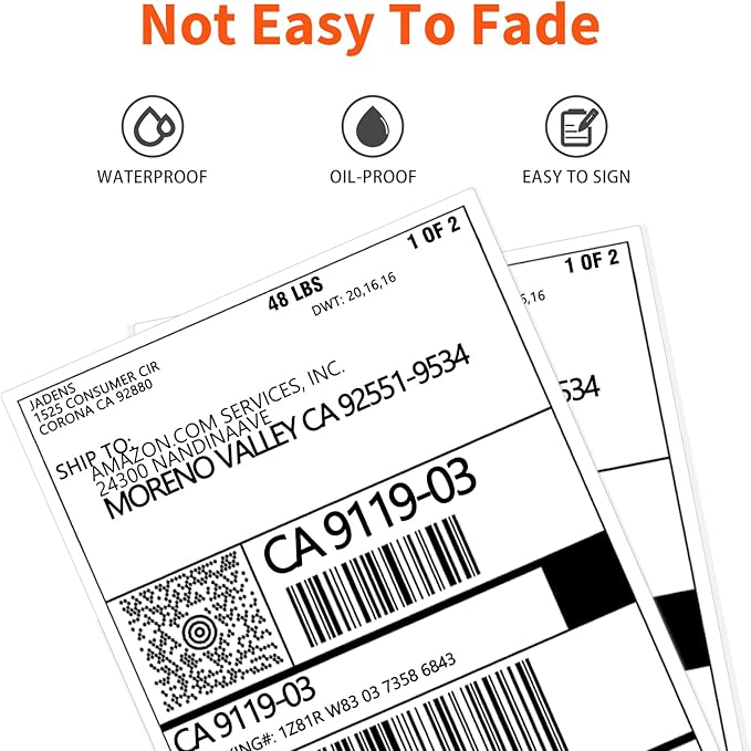 JADENS 4x6 Thermal Labels