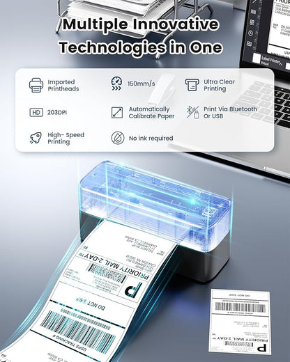 Phomemo Bluetooth Shipping Label Printer, 241BT 4X6 Wireless Thermal Printer