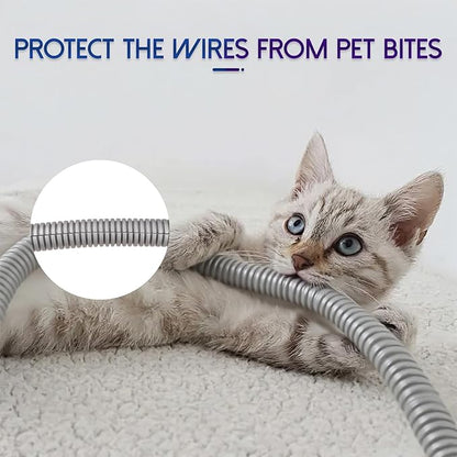 Split Wire Loom Tubing, 25ft Cord Protectors from Pets No Chew, Flexible Wire