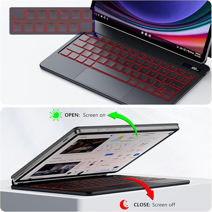 Magentic Keyboard Case for Samsung Galaxy Tab S10+/ S9+ /S9 FE+/S8+/S7+/S7 FE