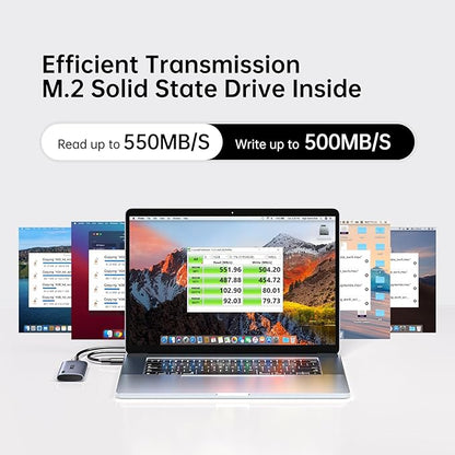 SSK 2TB SSD External Hard Drive, Portable SSD Up to 550MB/s Fast Solid State
