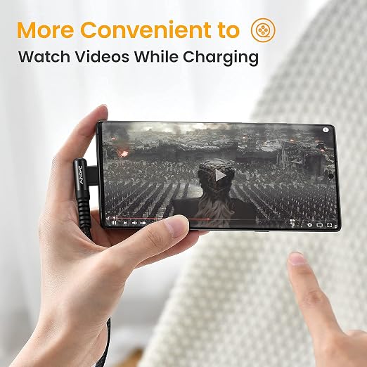 AINOPE USB C Cable Right Angle 3.1A Type C Charger Fast Charging, Resistant