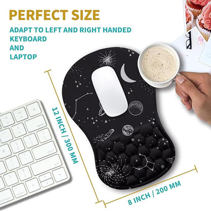 Hokafenle Ergonomic Mouse Pad Wrist Support, Wrist Rest Mousepad