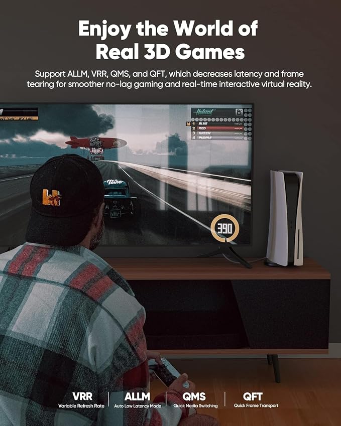 Highwings 8K@60 Long HDMI Cable 13.12FT/400cm, 48Gbps 2.1 High Speed Gaming