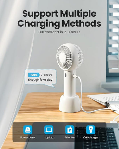 Gaiatop Mini Portable Fan, Small and Powerful, Cute Design 3 Speed Personal
